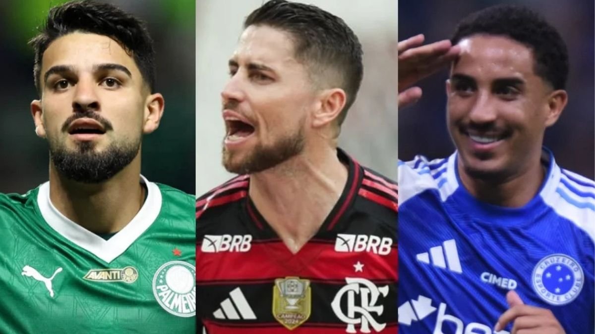 Palmeiras, Flamengo e Cruzeiro: Brasileirão (foto: Montagem de fotos: Alexandre Guzanshe/EM/D.A Press / PATRICIA DE MELO MOREIRA / AFP / Ramon Lisboa/EM/D.A. Press)