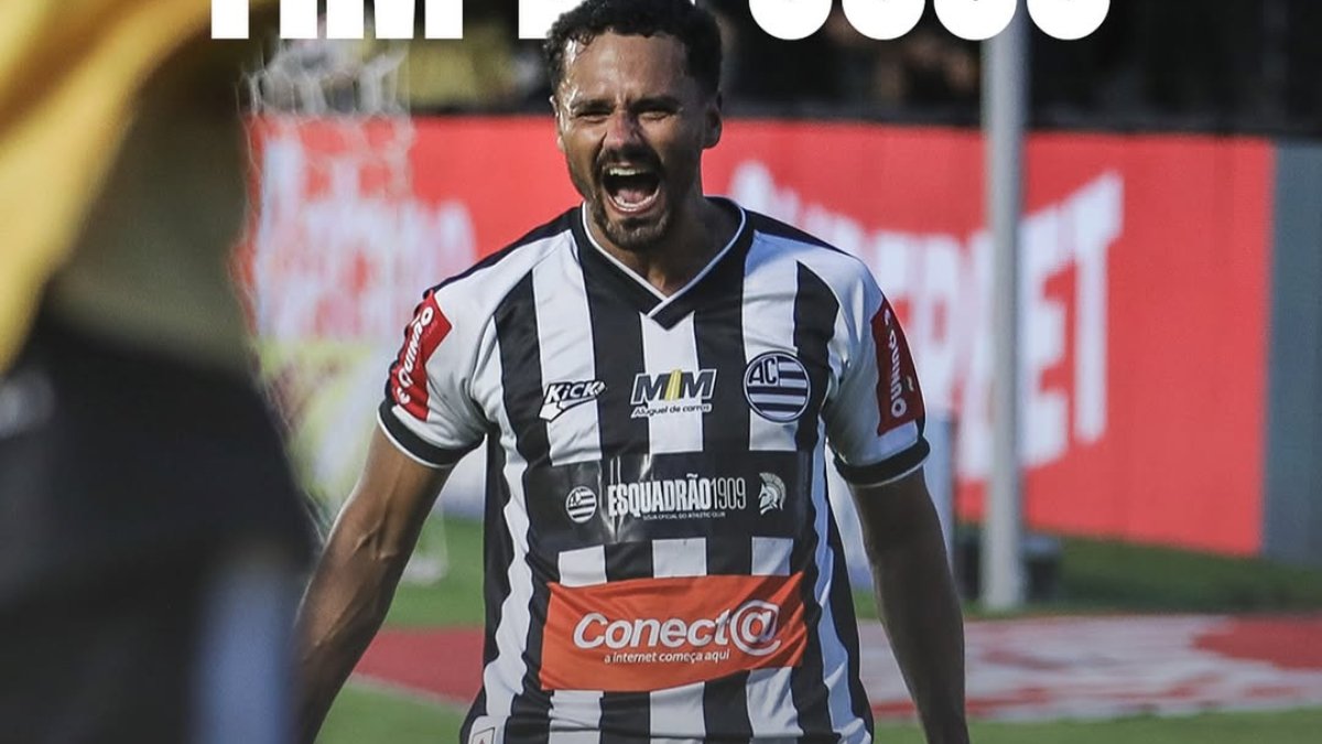 Alessio da Cruz comemorando um dos gols pelo Athletic, na última rodada da Série B - (foto: Reprodução Instagram do Athletic)