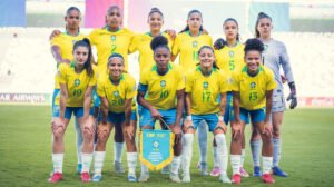 Seleção Brasileira Feminina Sub-17 em jogo da Copa do Mundo - Crédito: 