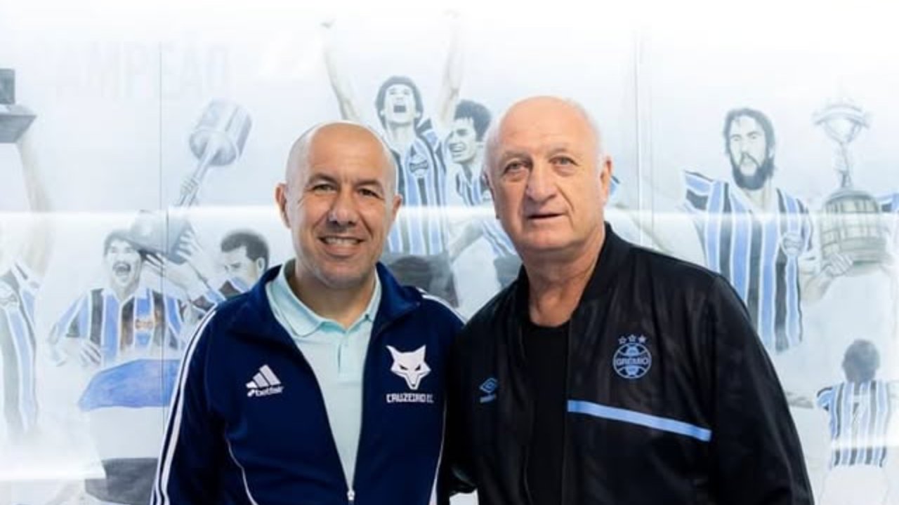 Leonardo Jardim e Luiz Felipe Scolari (foto: Reprodução)