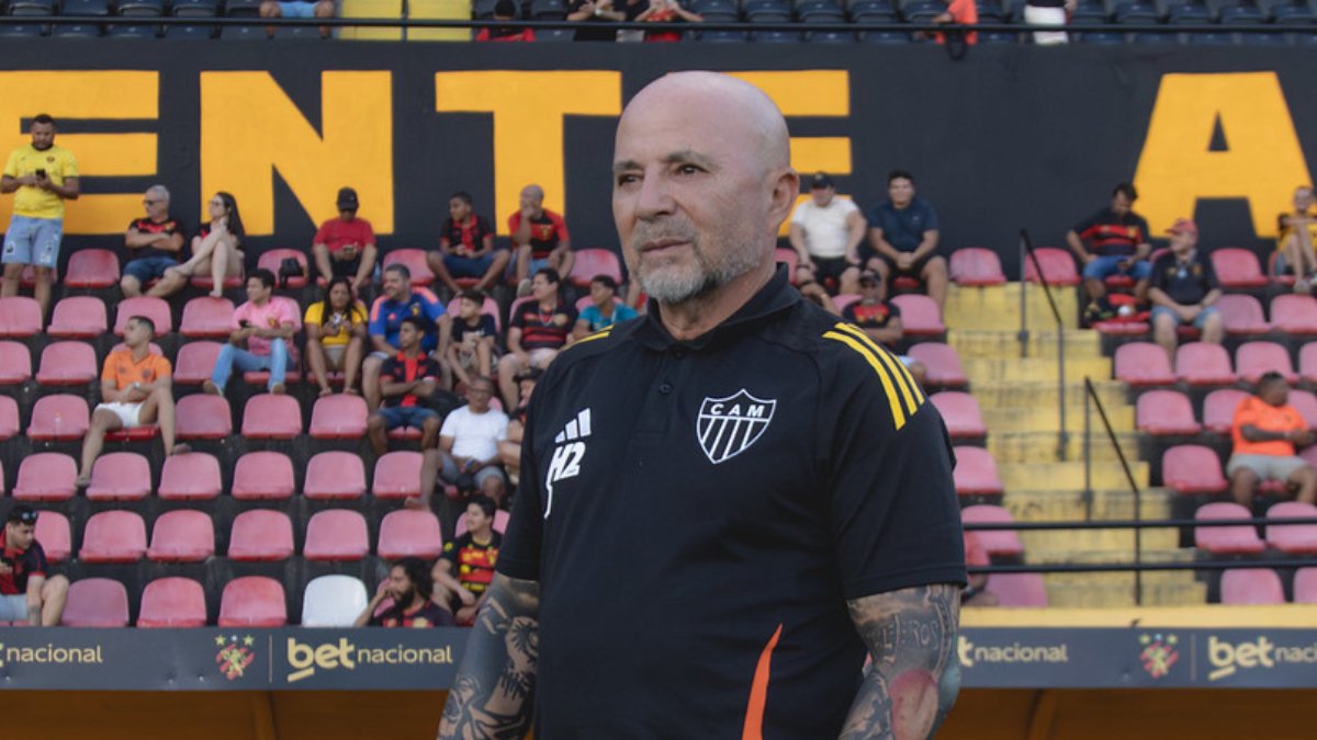Jorge Sampaoli, técnico do Atlético (foto: Pedro Souza / Atlético)