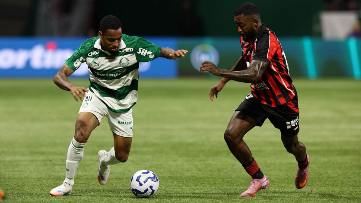 Lance do jogo entre Palmeiras e Vitória pelo Campeonato Brasileiro (foto: Cesar Greco/Palmeiras)
