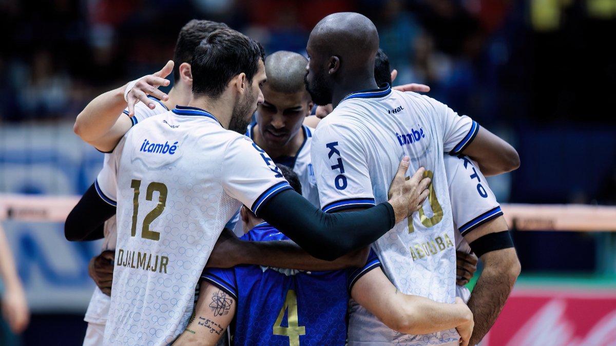 Time masculino de vôlei do Minas (foto: Hedgard Moraes/ MTC)
