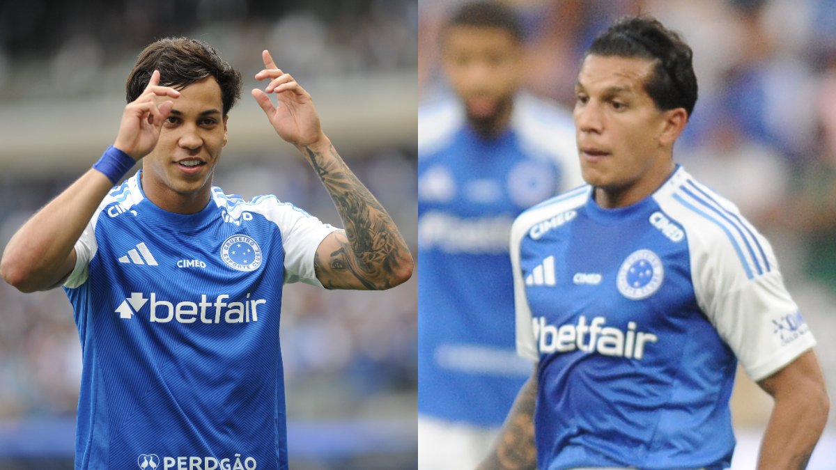 Kaio Jorge e Lucas Romero, titulares do Cruzeiro (foto: Alexandre Guzanshe/EM/D.A. Press)