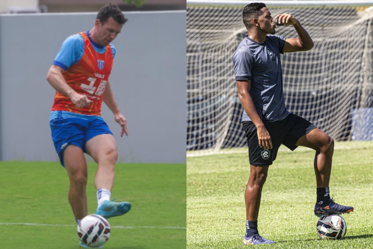 Atletas se preparam para o duelo pela Série B (foto: Divulgação/Avaí e Remo)