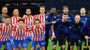 Jogadores do Atlético de Madrid e da Inter de Milão  - Crédito: 