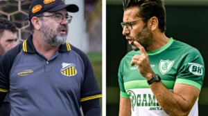 Enderson Moreira e Alberto Valentim, técnicos de Novorizontino e América  - Crédito: 