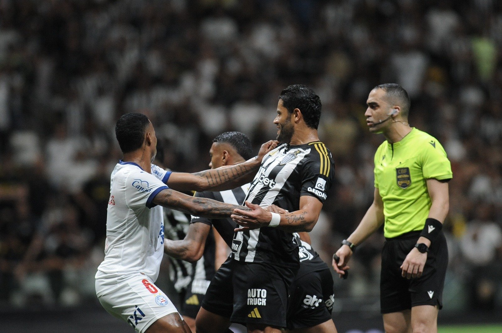 Lance do confronto entre Atlético e Bahia na Arena MRV, pelo Campeonato Brasileiro (foto: Alexandre Guzanshe/EM/D.A. Press)