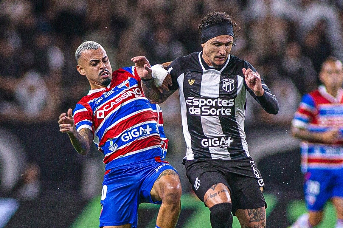 Lance do jogo entre Ceará e Fortaleza pelo Campeonato Brasileiro (foto: Felipe Santos/Ceará)