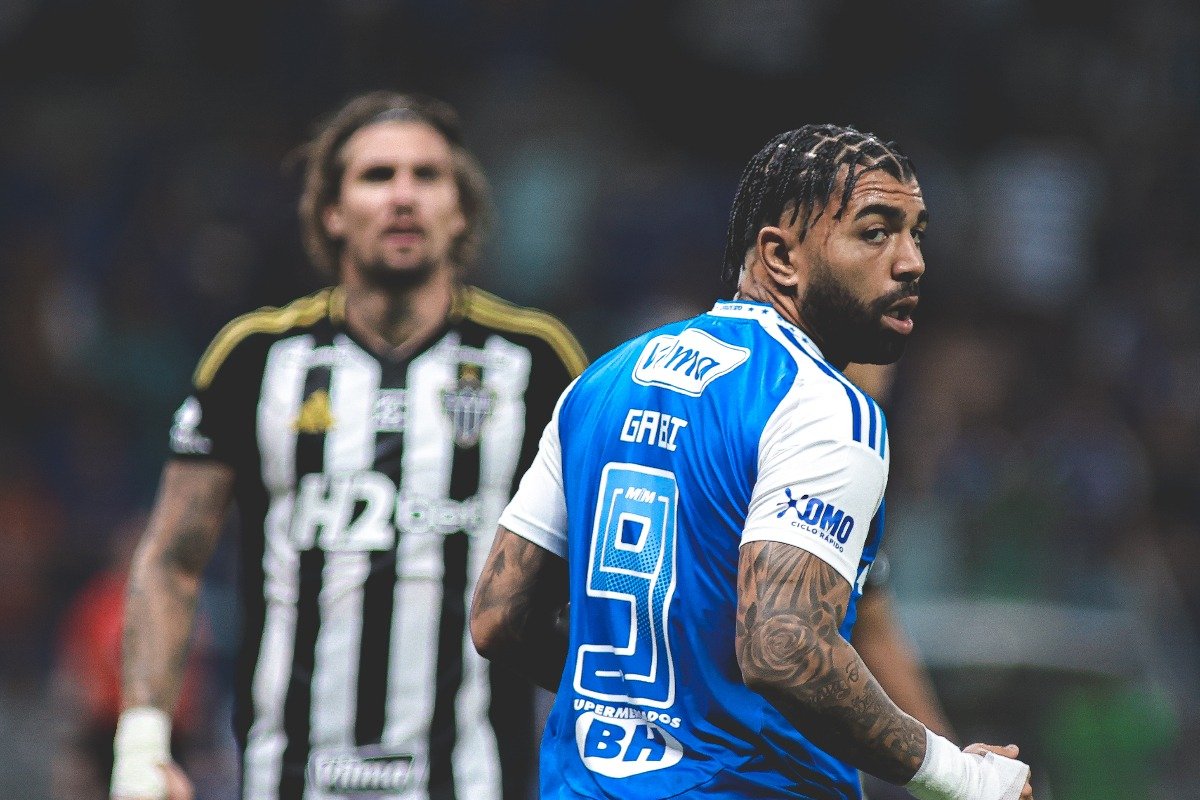 Gabigol durante jogo contra o Atlético pela Copa do Brasil, em setembro de 2025 (foto: Gustavo Martins/ Cruzeiro)