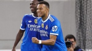 Mbappé fez quatro gols na vitória do Real Madrid - Crédito: 