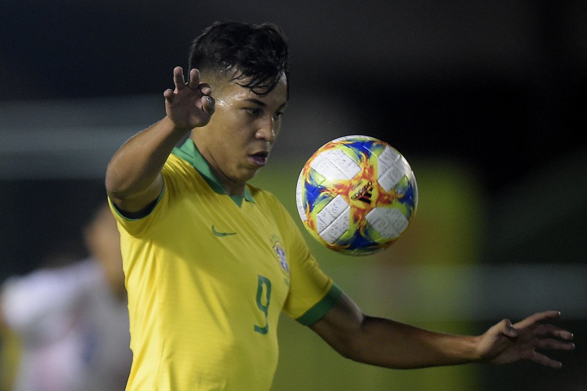 Kaio Jorge em ação pela Seleção Brasileira no Mundial Sub-17, em 2019 (foto: Alexandre Loureiro/CBF)