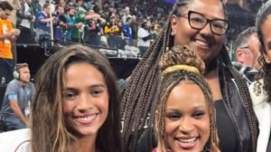 Atletas brasileiras Rebeca Andrade, Rayssa Leal e Bia Souza - Crédito: 