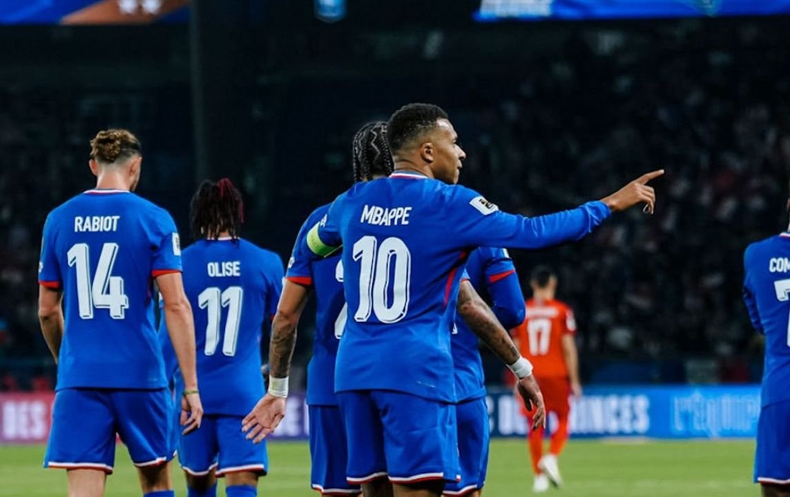 Jogadores da França durante partida (foto: Divulgação/França)