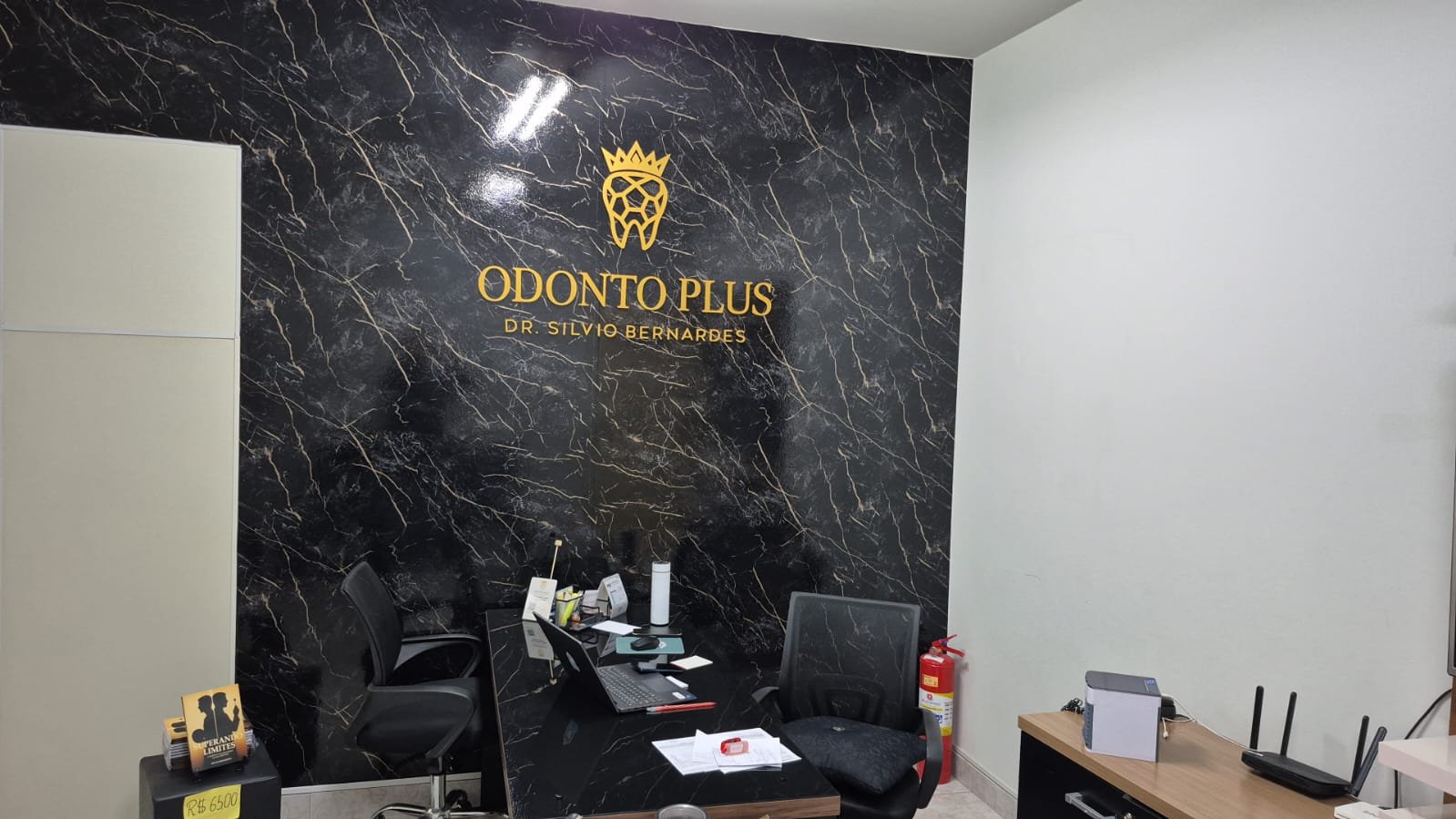 Recepção da clínica Odonto Plus, em Uberaba - (foto: Sílvio Bernardes/Arquivo pessoal)