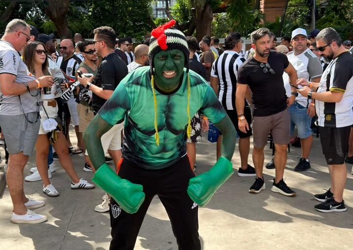 'Magrelo da Massa' em Assunção para final da Sul-Americana (foto: Júlio Moreira/No Ataque)