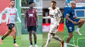 Inter, Vitória, Santos e Fortaleza brigam contra o rebaixamento  - Crédito: 
