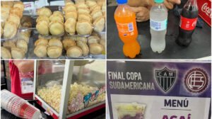 Torcedores de Atlético e Lanús têm opções variadas de alimentos e bebidas no Defensores del Chaco - Crédito: 