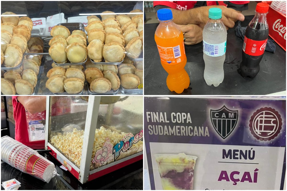 Torcedores de Atlético e Lanús têm opções variadas de alimentos e bebidas no Defensores del Chaco (foto: Lucas Bretas/No Ataque)