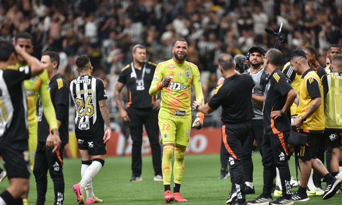 Everson, goleiro do Atlético, na Arena MRV (foto: Ramon Lisboa/EM/D.A. Press)