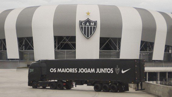 Caminhão divulga parceria entre Atlético e Nike para os próximos anos (foto: Atlético/Divulgação)