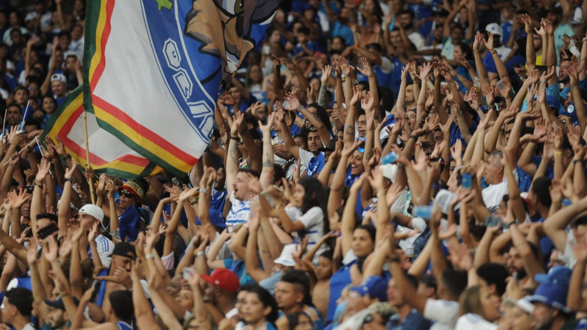 Torcida do Cruzeiro no Mineirão, em Belo Horizonte (foto: Alexandre Guzanshe/EM/D.A. Press)