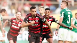 Danilo, herói da conquista da Libertadores, comemorando gol em cima do Palmeiras - Crédito: 