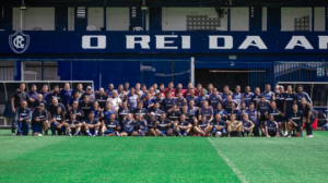 Elenco do Remo em registro no CT do clube, em Belém - Crédito: 