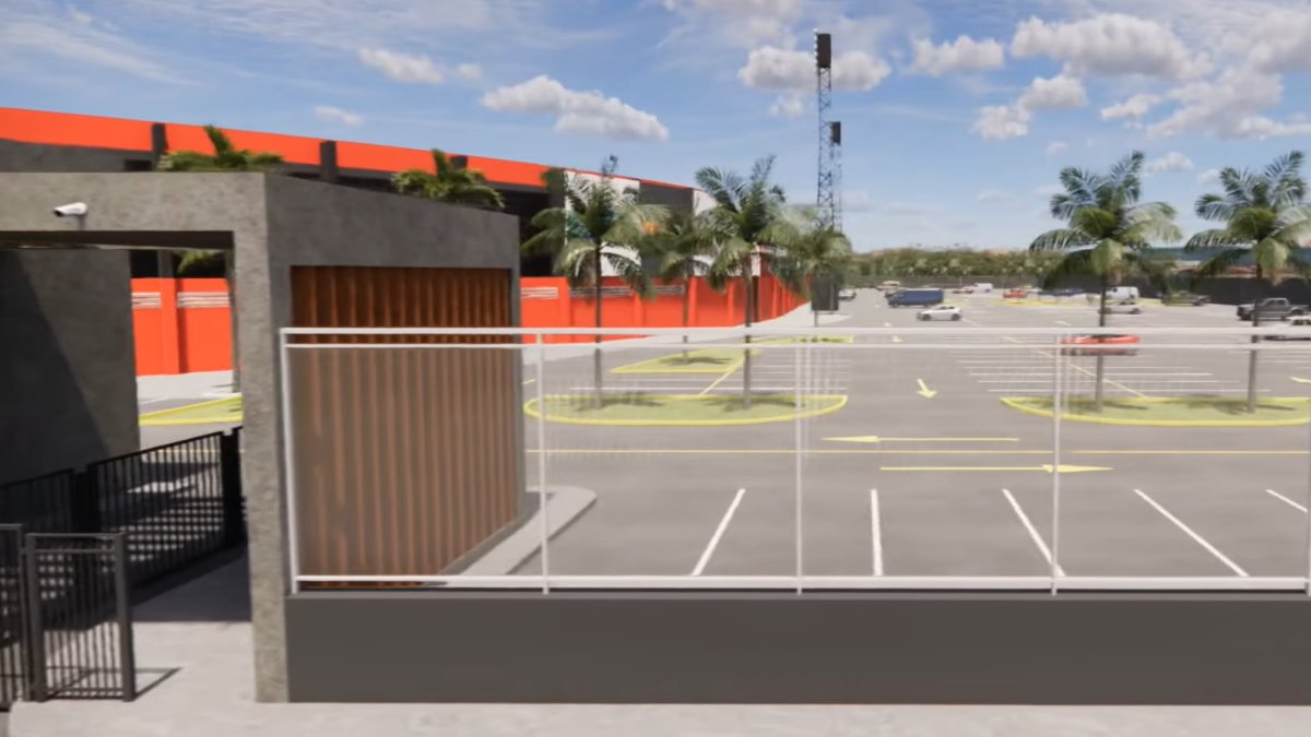 Imagem do projeto de reforma do Manduzão, estádio do Pouso Alegre