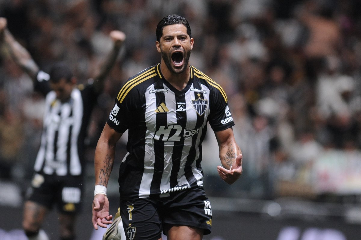 Hulk comemora gol em Atlético x Bahia (foto: Alexandre Guzanshe/EM/D.A. Press)