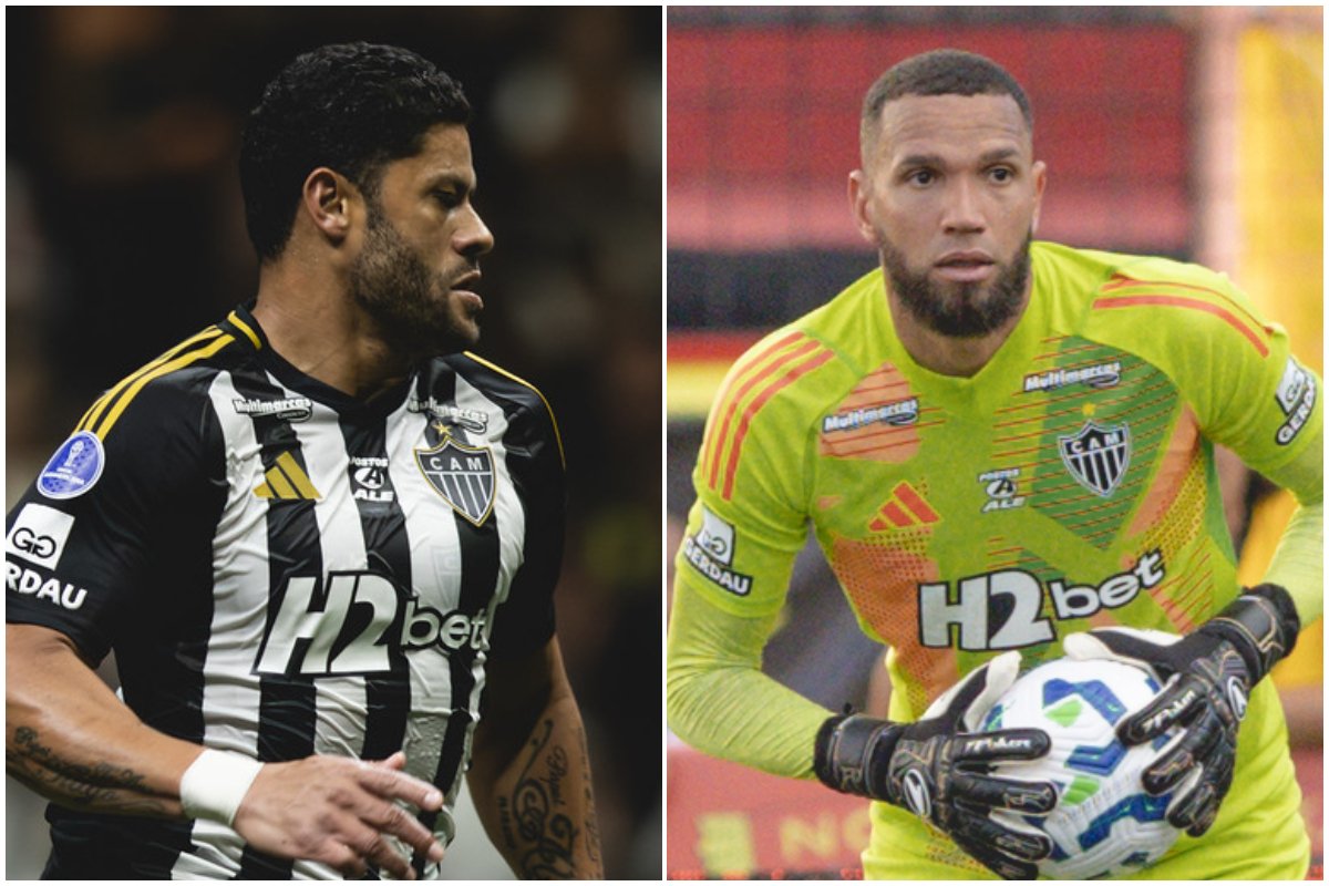 Hulk e Everson durante jogo do Atlético (foto: Alexandre Guzanshe/EM/D.A Press)