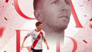 Arte divulgada pelo River para se despedir de Nacho - Crédito: 