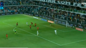 Neymar abriu o placar para o Santos contra o Sport - Crédito: 