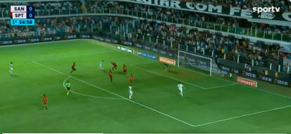 Neymar abriu o placar para o Santos contra o Sport (foto: Reprodução)