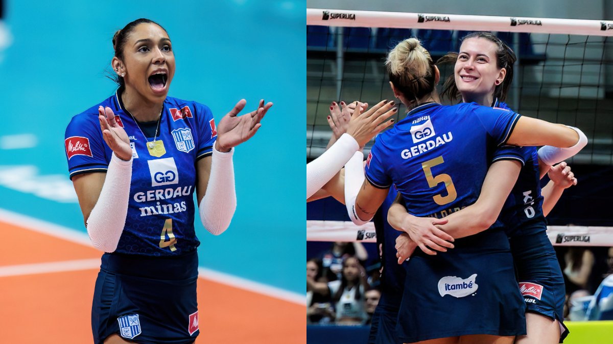 Com a lesão de Amanda (esquerda), Khaletskaya (direita) é a única oposta do Minas com condições de jogo (foto: Hedgard Moraes/Minas Tênis Clube)