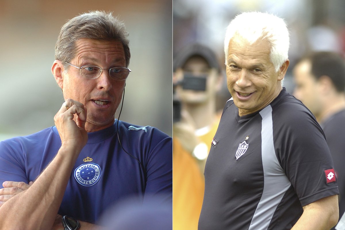Oswaldo de Oliveira e Emerson Leão tiveram passagens por Cruzeiro e Atlético (foto: Jorge Gontijo/EM/DA/ Press)