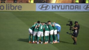 Equipe do Palmeiras reunida na final da Libertadores - Crédito: 
