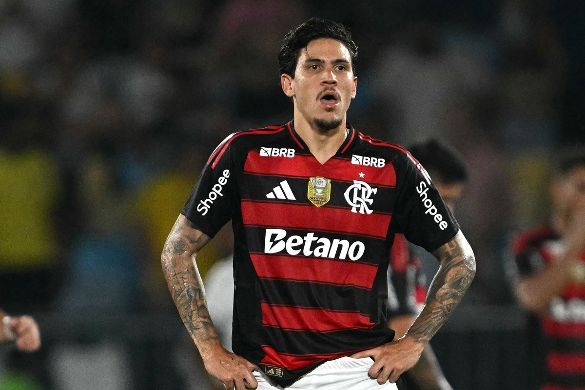 Pedro, atacante do Flamengo (foto: MAURO PIMENTEL/AFP)