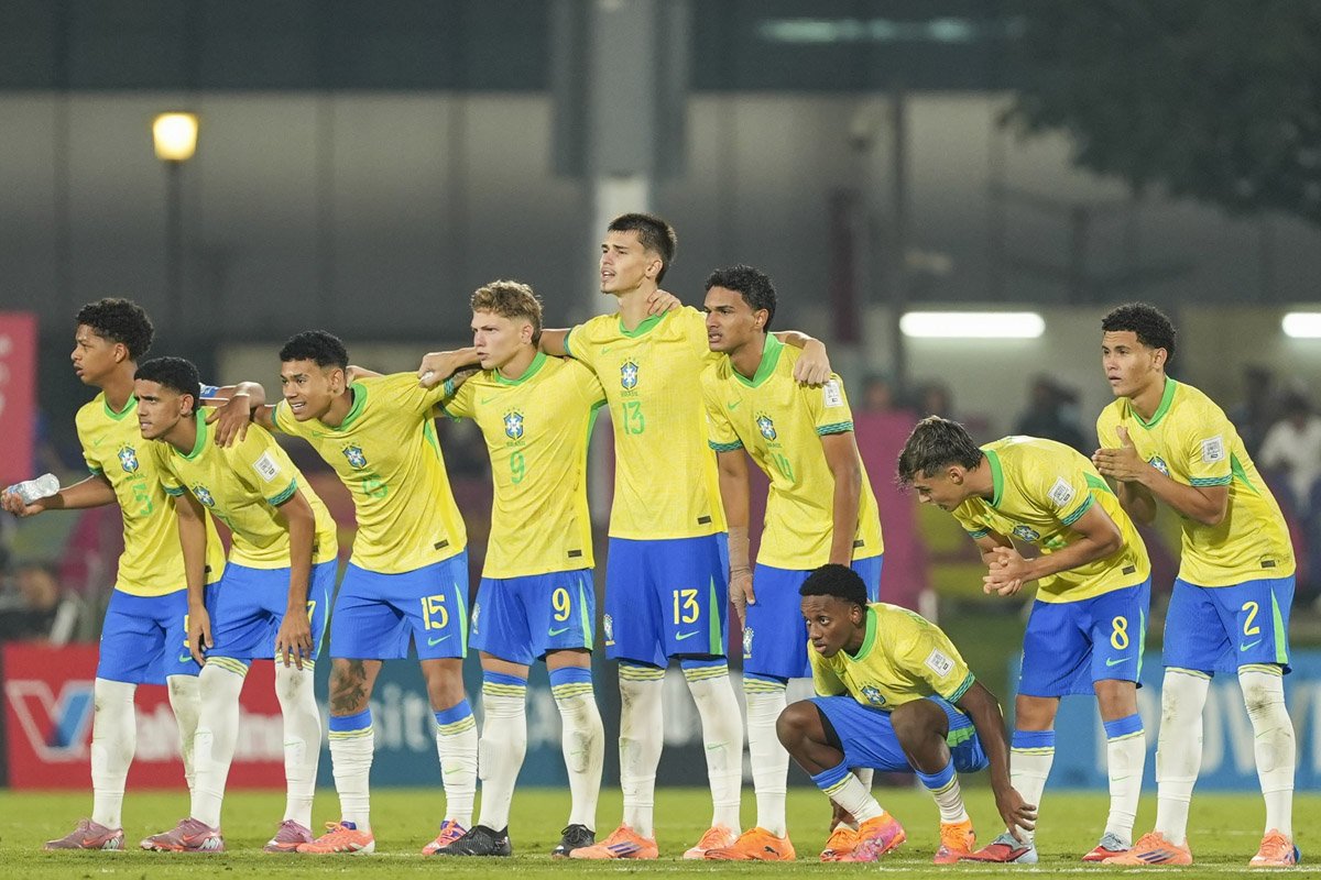 Jogadores do Brasil no Mundial Sub-17 (foto: Nelson Terme/CBF)