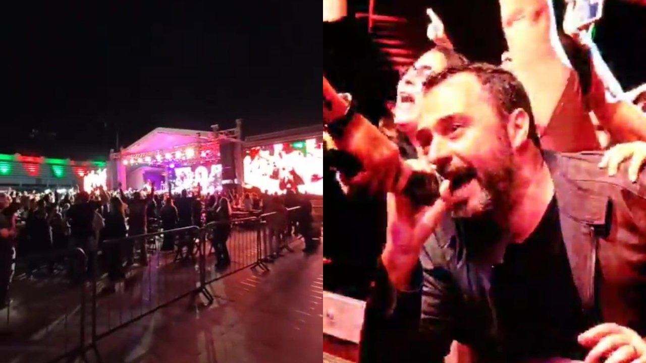 Presidente do Fluminense, Mário Bittencourt em show nas Laranjeiras (foto: Reprodução)