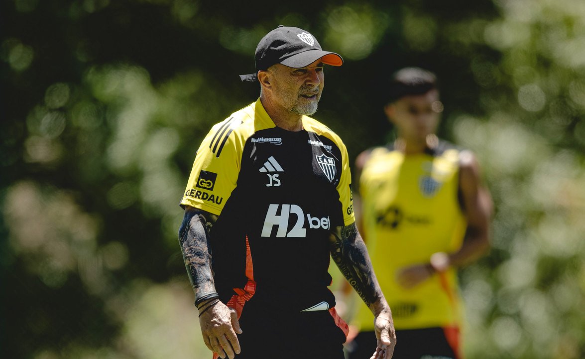 Jorge Sampaoli, técnico do Atlético (foto: Pedro Souza/Atlético)