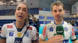 Thaisa, do Minas, e Bruninho, do Campinas, em entrevista exclusiva ao No Ataque - Crédito: 