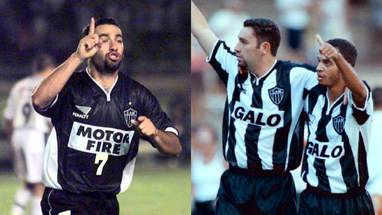 Guilherme Alves, grande artilheiro do Atlético na virada do século (foto: Jorge Gontijo e Auremar de Castro/Arquivo Estado de Minas)