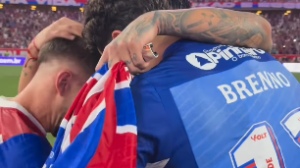 Jogadores do Fortaleza comemoram - Crédito: 