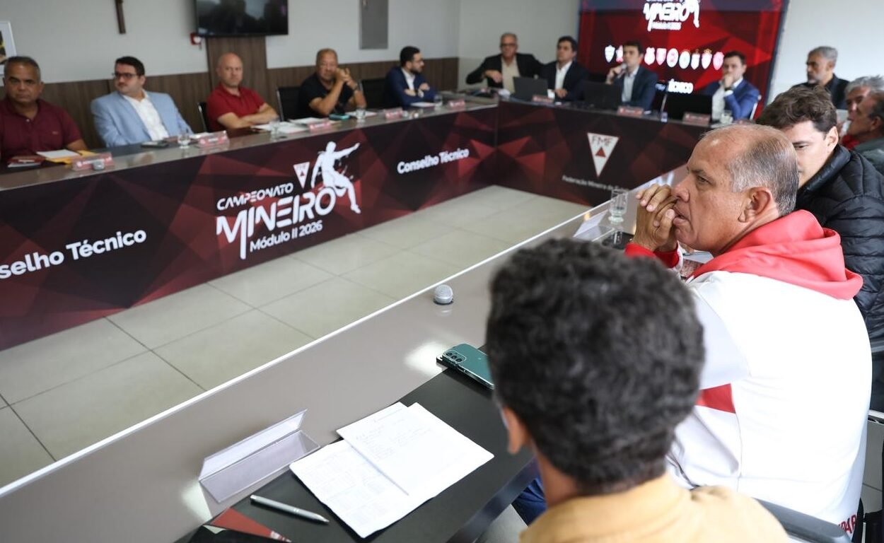 Reunião dos clubes do Módulo 2 do Mineiro na FMF (foto: Divulgação/FMF)