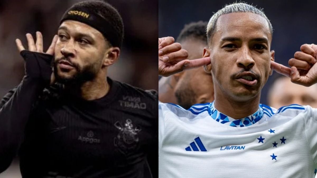 Memphis e Matheus Pereira (foto: Rodrigo Coca/Corinthians e Staff Images/Cruzeiro)