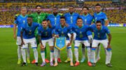 Time titular da Seleção Brasileira diante do Equador, em junho de 2025 (foto: Rodrigo BUENDIA / AFP)