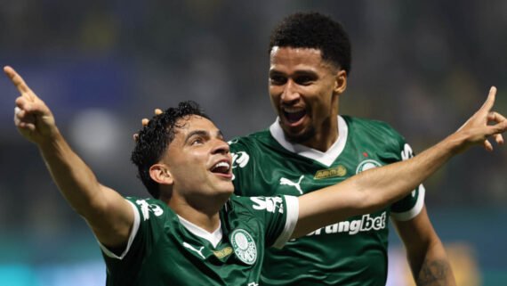 Bruno Rodrigues e Murilo em Palmeiras x Juventude em outubro (foto: Cesar Greco/Palmeiras/by Canon)