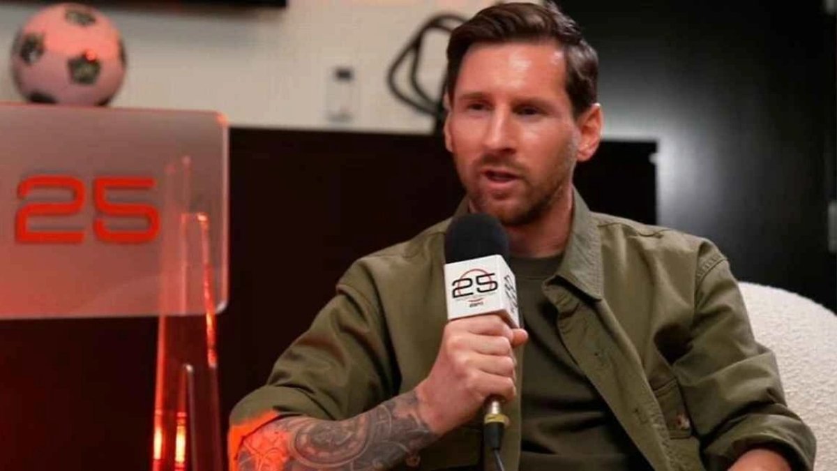 Messi em entrevista à ESPN (foto: Reprodução)