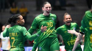 Jogadoras da Seleção Brasileira Feminina de Handebol no Mundial - Crédito: 